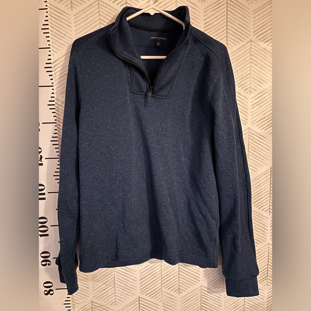 Banana Republic medium blue 1/4 zip - Picture 1 of 3